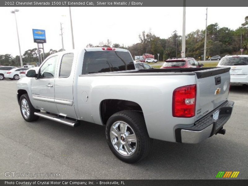 Silver Ice Metallic / Ebony 2012 Chevrolet Silverado 1500 LT Extended Cab