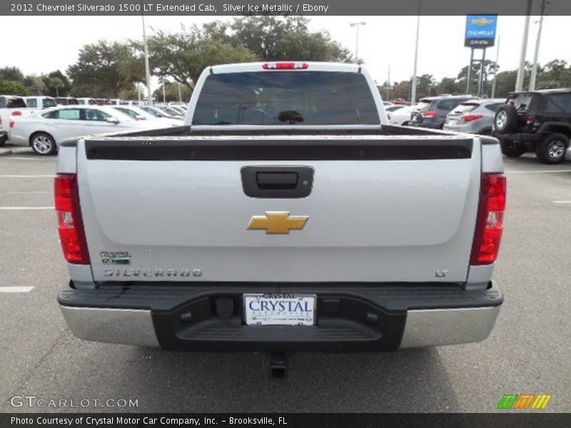 Silver Ice Metallic / Ebony 2012 Chevrolet Silverado 1500 LT Extended Cab