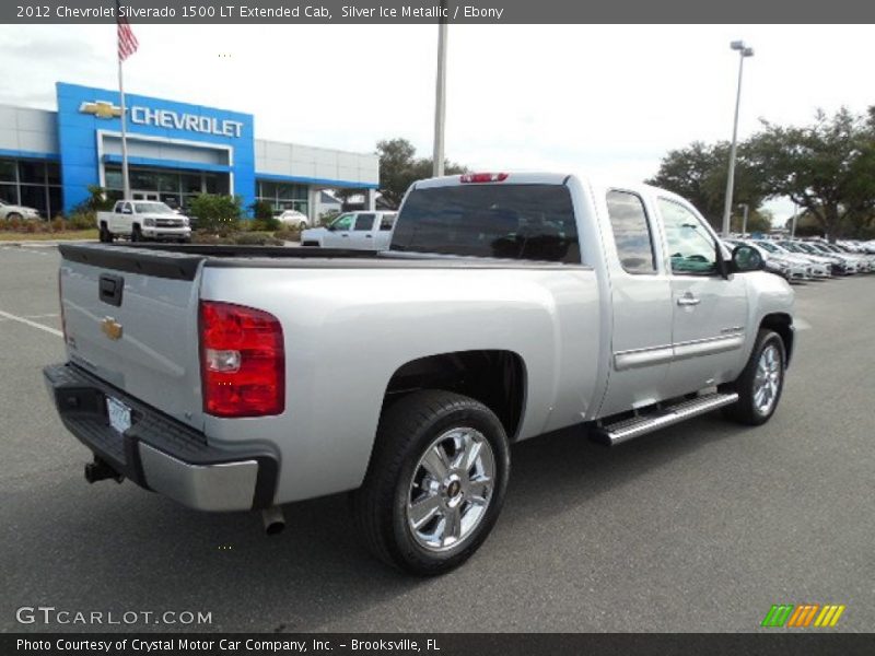 Silver Ice Metallic / Ebony 2012 Chevrolet Silverado 1500 LT Extended Cab