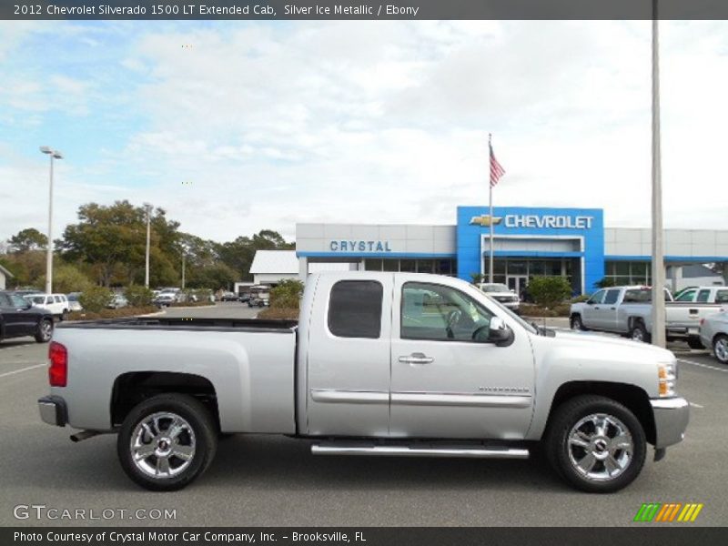 Silver Ice Metallic / Ebony 2012 Chevrolet Silverado 1500 LT Extended Cab