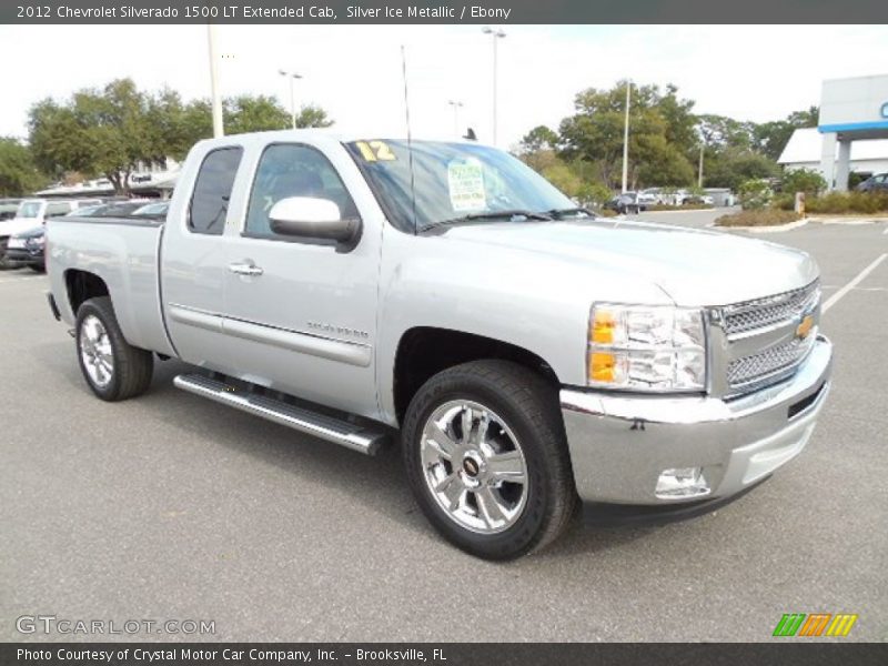 Silver Ice Metallic / Ebony 2012 Chevrolet Silverado 1500 LT Extended Cab