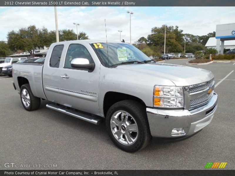 Silver Ice Metallic / Ebony 2012 Chevrolet Silverado 1500 LT Extended Cab