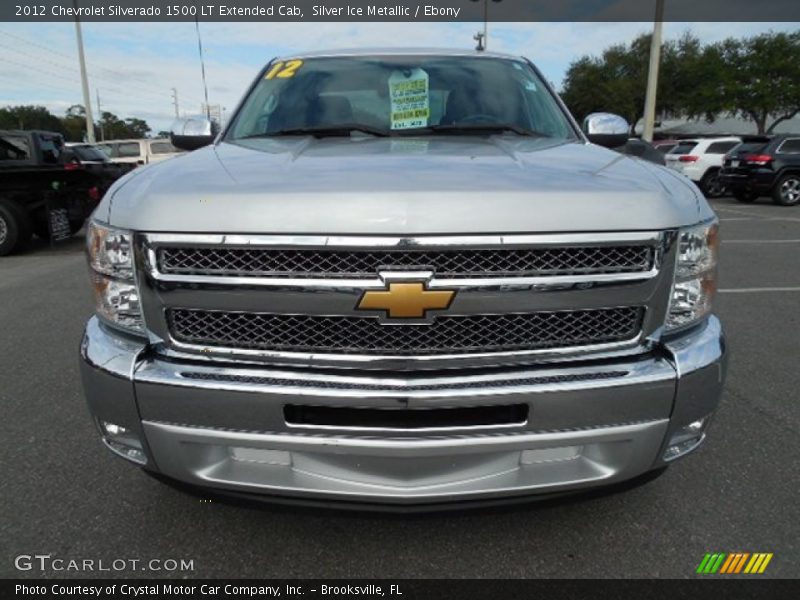 Silver Ice Metallic / Ebony 2012 Chevrolet Silverado 1500 LT Extended Cab