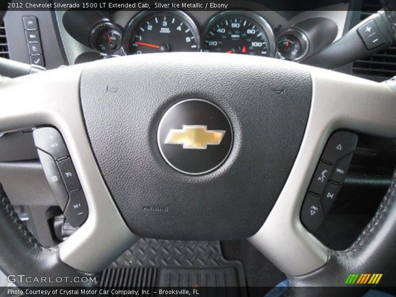 Silver Ice Metallic / Ebony 2012 Chevrolet Silverado 1500 LT Extended Cab