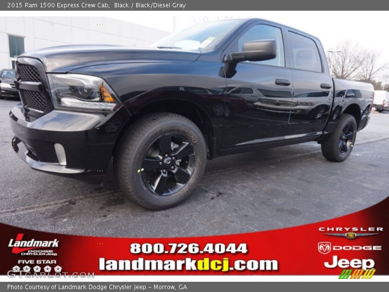 Black / Black/Diesel Gray 2015 Ram 1500 Express Crew Cab