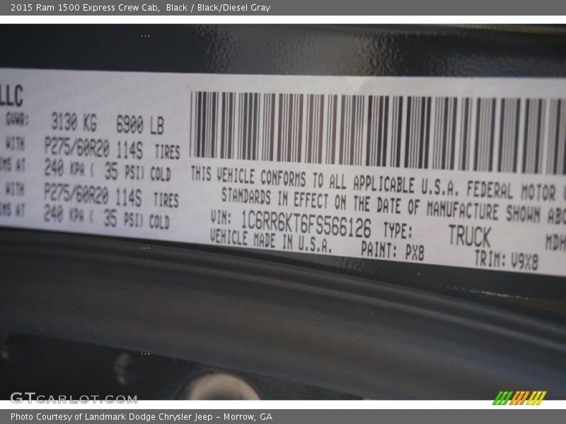 Black / Black/Diesel Gray 2015 Ram 1500 Express Crew Cab