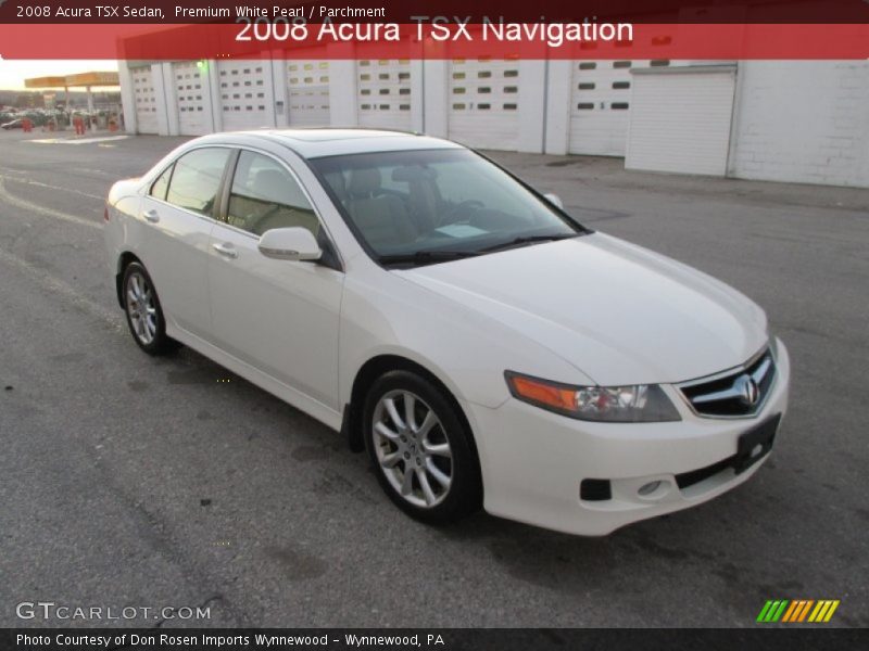 Premium White Pearl / Parchment 2008 Acura TSX Sedan