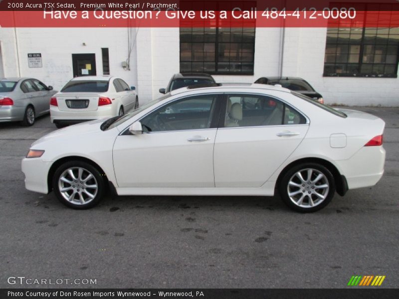 Premium White Pearl / Parchment 2008 Acura TSX Sedan