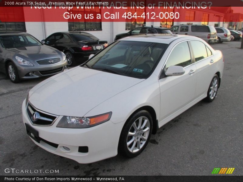 Premium White Pearl / Parchment 2008 Acura TSX Sedan