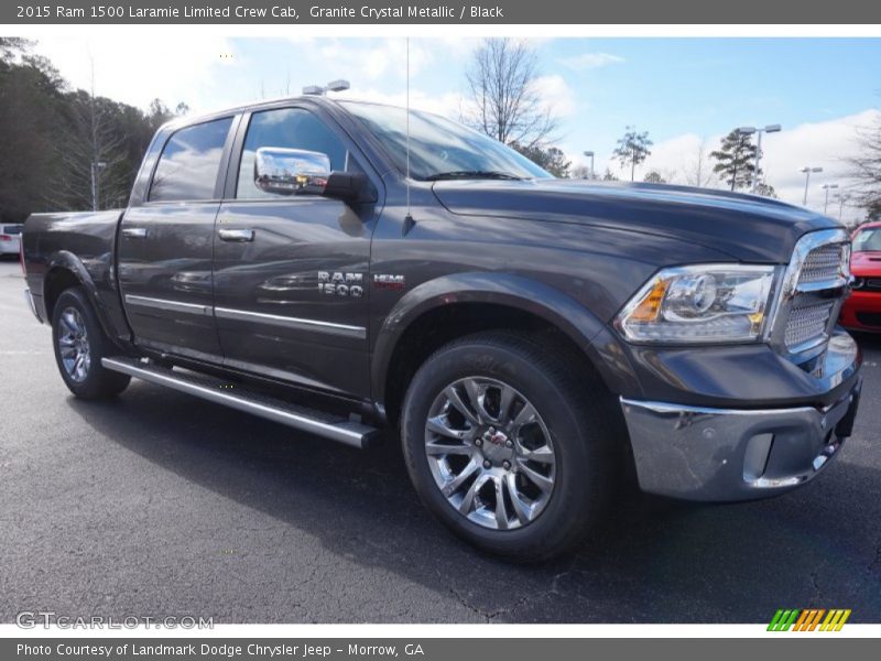 Granite Crystal Metallic / Black 2015 Ram 1500 Laramie Limited Crew Cab