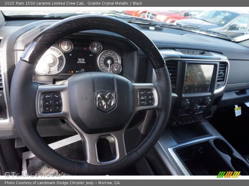 Granite Crystal Metallic / Black 2015 Ram 1500 Laramie Limited Crew Cab