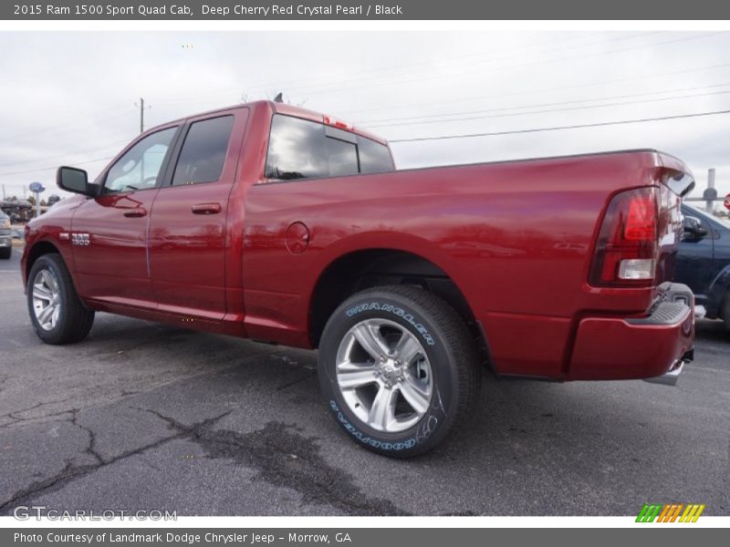 Deep Cherry Red Crystal Pearl / Black 2015 Ram 1500 Sport Quad Cab