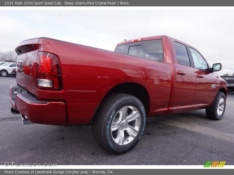 Deep Cherry Red Crystal Pearl / Black 2015 Ram 1500 Sport Quad Cab