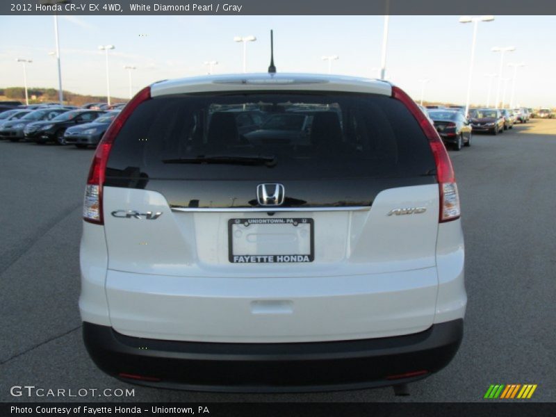 White Diamond Pearl / Gray 2012 Honda CR-V EX 4WD