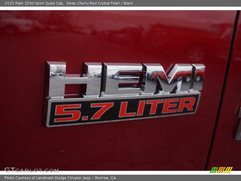 Deep Cherry Red Crystal Pearl / Black 2015 Ram 1500 Sport Quad Cab
