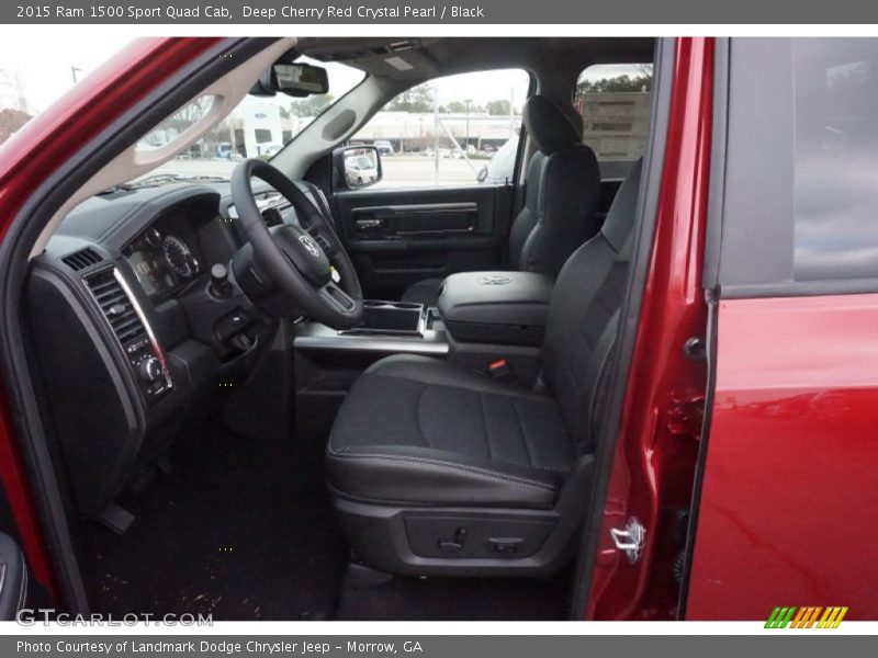 Deep Cherry Red Crystal Pearl / Black 2015 Ram 1500 Sport Quad Cab