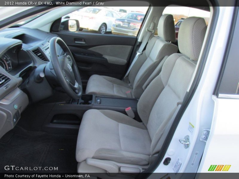 White Diamond Pearl / Gray 2012 Honda CR-V EX 4WD