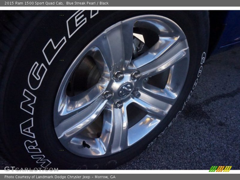 Blue Streak Pearl / Black 2015 Ram 1500 Sport Quad Cab