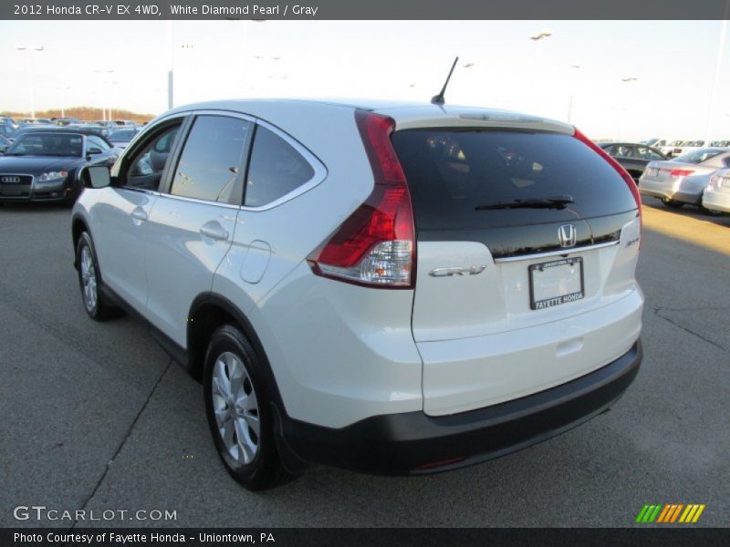 White Diamond Pearl / Gray 2012 Honda CR-V EX 4WD