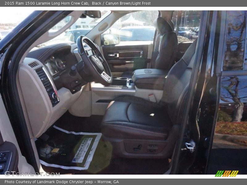 Black / Canyon Brown/Light Frost 2015 Ram 1500 Laramie Long Horn Crew Cab