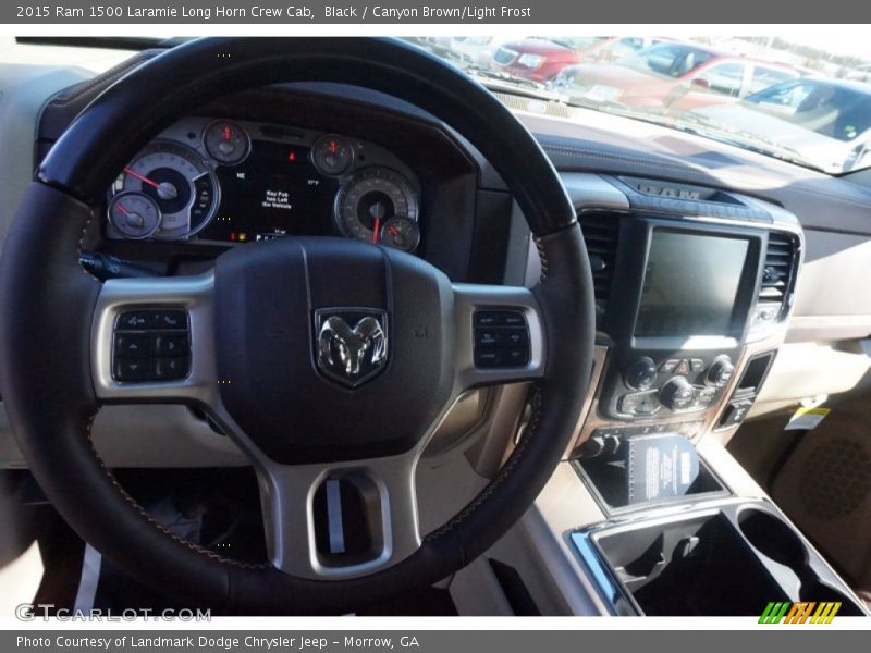 Black / Canyon Brown/Light Frost 2015 Ram 1500 Laramie Long Horn Crew Cab