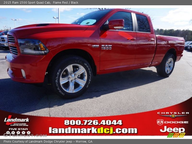 Flame Red / Black 2015 Ram 1500 Sport Quad Cab