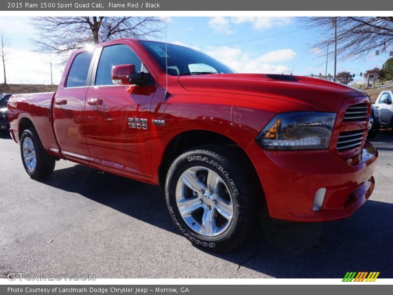 Flame Red / Black 2015 Ram 1500 Sport Quad Cab