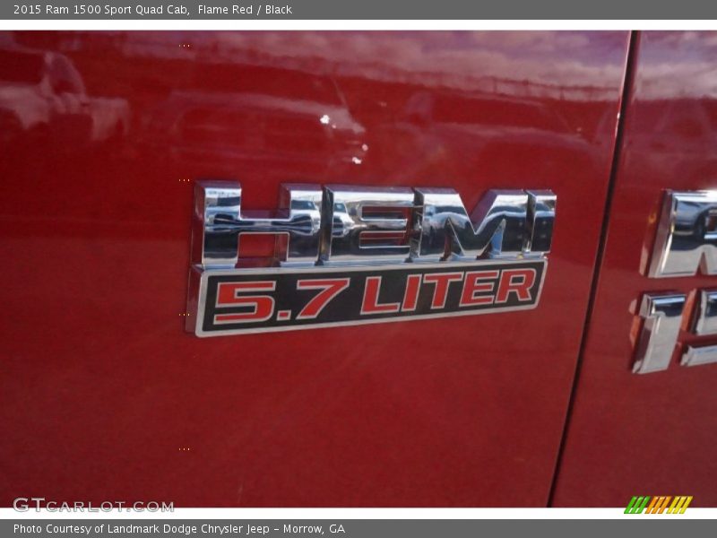 Flame Red / Black 2015 Ram 1500 Sport Quad Cab