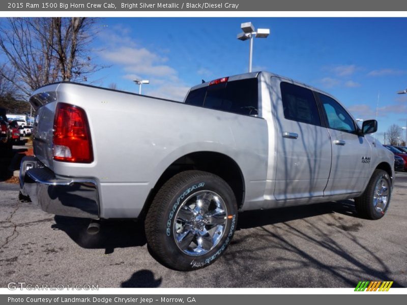 Bright Silver Metallic / Black/Diesel Gray 2015 Ram 1500 Big Horn Crew Cab