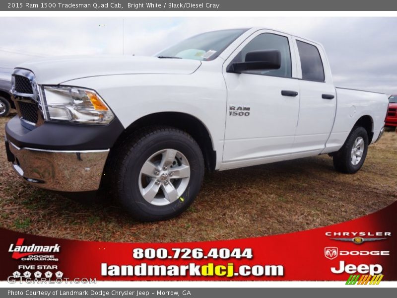 Bright White / Black/Diesel Gray 2015 Ram 1500 Tradesman Quad Cab