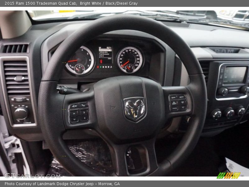 Bright White / Black/Diesel Gray 2015 Ram 1500 Tradesman Quad Cab