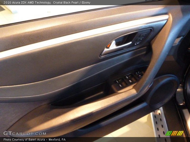 Crystal Black Pearl / Ebony 2010 Acura ZDX AWD Technology