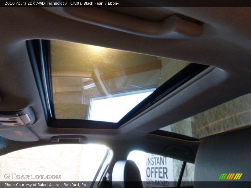 Crystal Black Pearl / Ebony 2010 Acura ZDX AWD Technology
