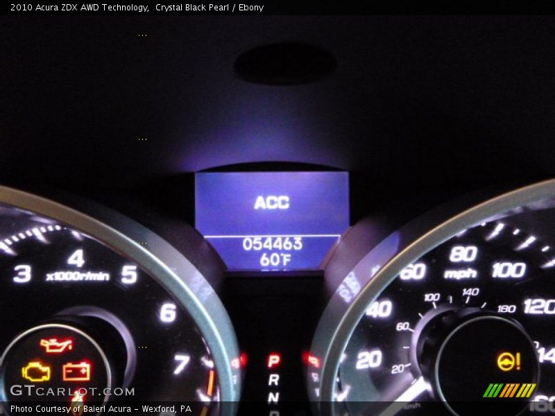 Crystal Black Pearl / Ebony 2010 Acura ZDX AWD Technology