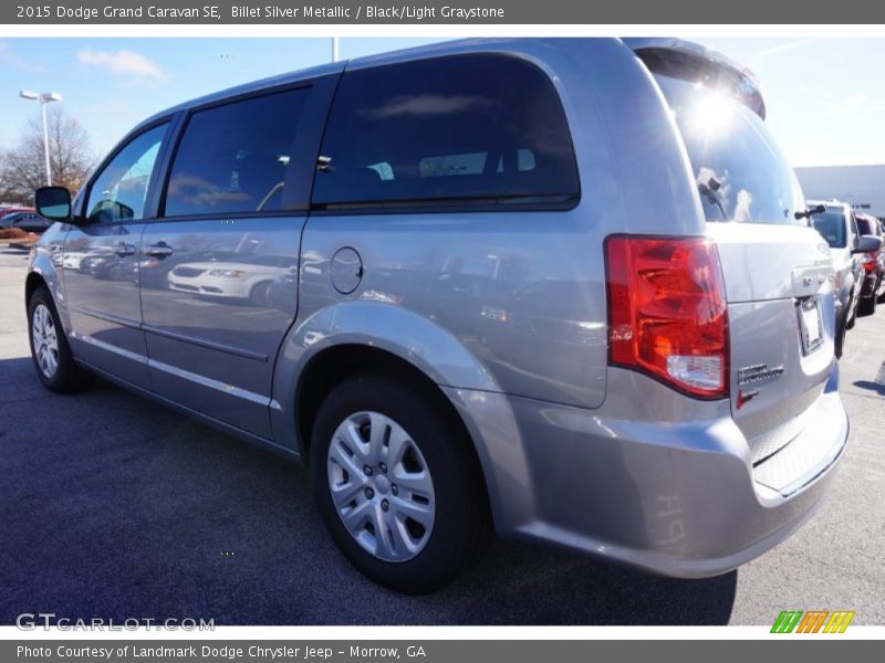 Billet Silver Metallic / Black/Light Graystone 2015 Dodge Grand Caravan SE