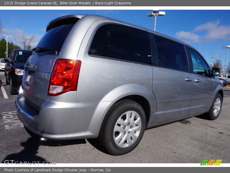 Billet Silver Metallic / Black/Light Graystone 2015 Dodge Grand Caravan SE