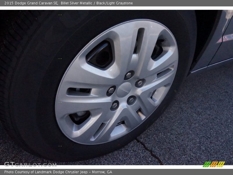 Billet Silver Metallic / Black/Light Graystone 2015 Dodge Grand Caravan SE