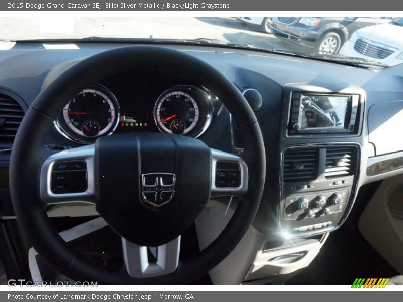 Billet Silver Metallic / Black/Light Graystone 2015 Dodge Grand Caravan SE