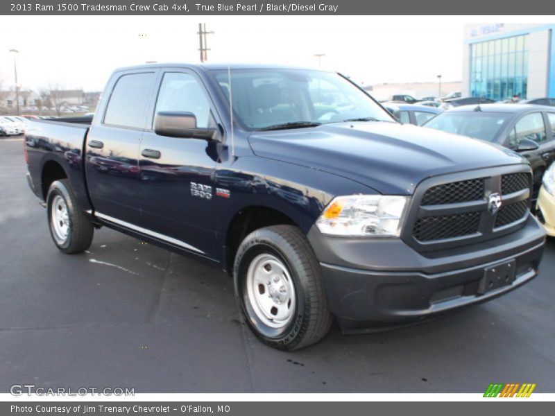 True Blue Pearl / Black/Diesel Gray 2013 Ram 1500 Tradesman Crew Cab 4x4