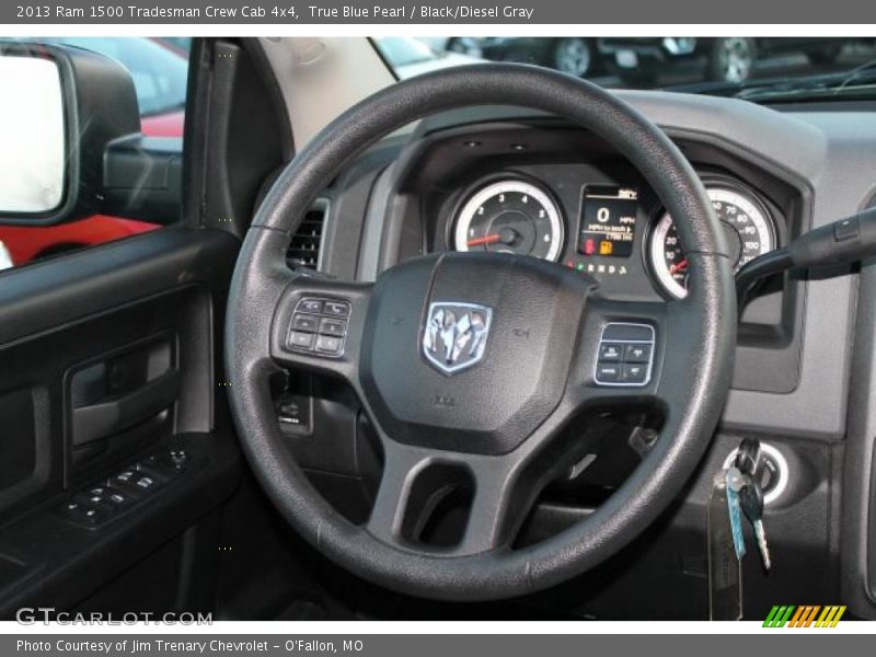 True Blue Pearl / Black/Diesel Gray 2013 Ram 1500 Tradesman Crew Cab 4x4