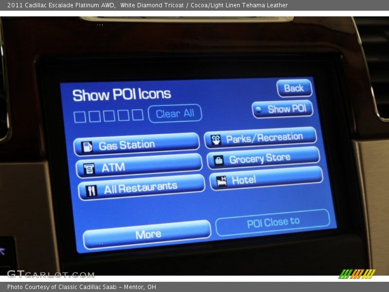 White Diamond Tricoat / Cocoa/Light Linen Tehama Leather 2011 Cadillac Escalade Platinum AWD