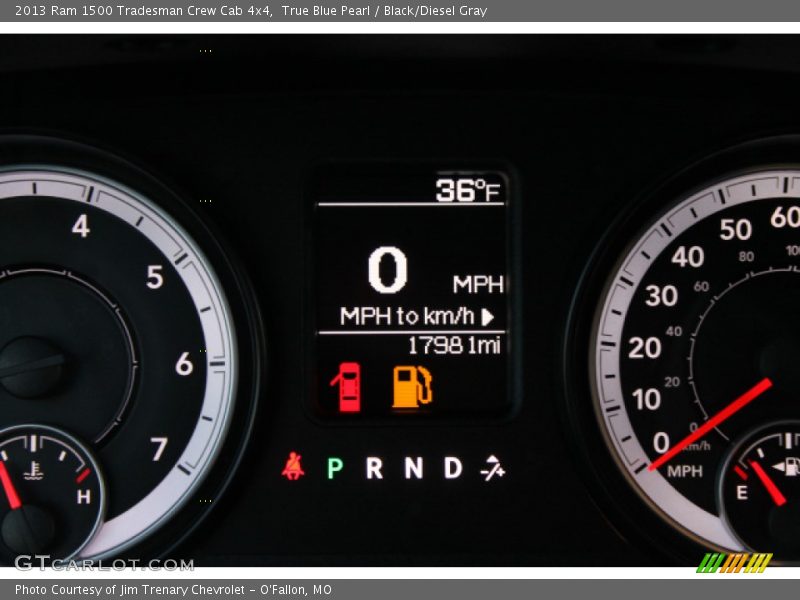 True Blue Pearl / Black/Diesel Gray 2013 Ram 1500 Tradesman Crew Cab 4x4