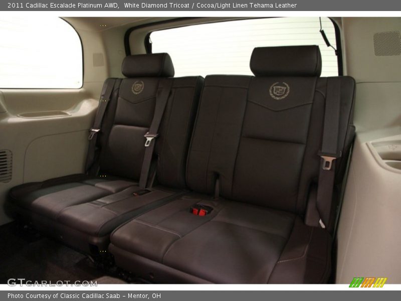 White Diamond Tricoat / Cocoa/Light Linen Tehama Leather 2011 Cadillac Escalade Platinum AWD