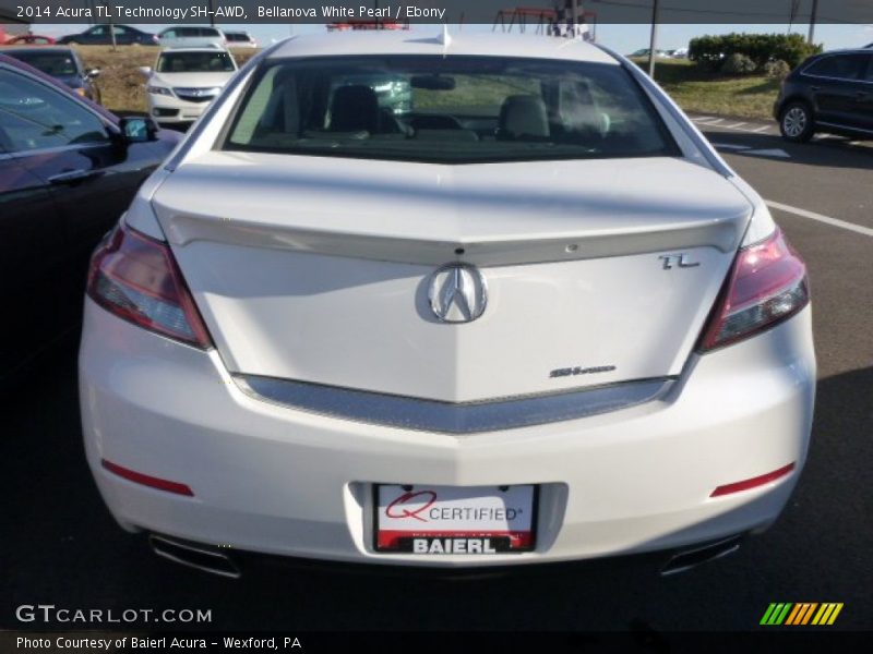 Bellanova White Pearl / Ebony 2014 Acura TL Technology SH-AWD