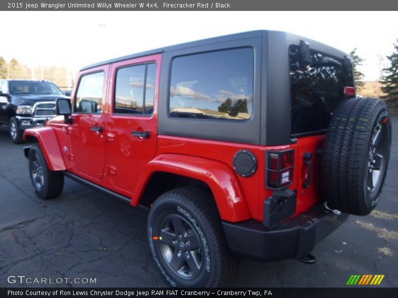 Firecracker Red / Black 2015 Jeep Wrangler Unlimited Willys Wheeler W 4x4