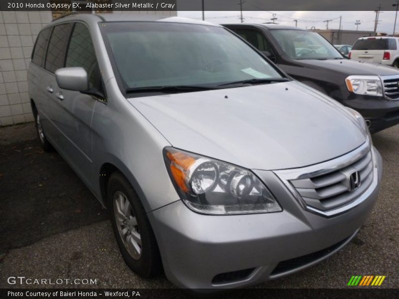 Alabaster Silver Metallic / Gray 2010 Honda Odyssey EX