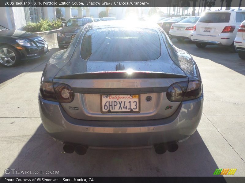 Shadow Gray / Charcoal/Cranberry 2009 Jaguar XK XKR Portfolio Edition Coupe