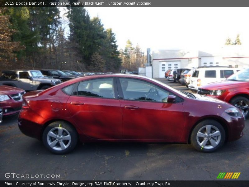 Passion Red Pearl / Black/Light Tungsten Accent Stitching 2015 Dodge Dart SXT