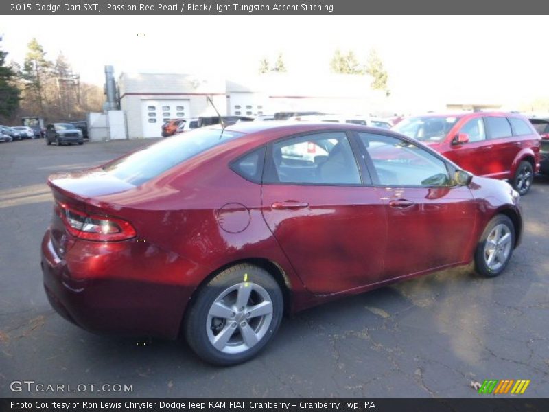 Passion Red Pearl / Black/Light Tungsten Accent Stitching 2015 Dodge Dart SXT