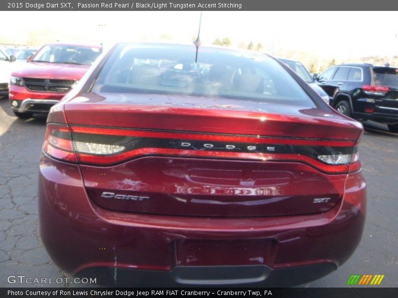 Passion Red Pearl / Black/Light Tungsten Accent Stitching 2015 Dodge Dart SXT